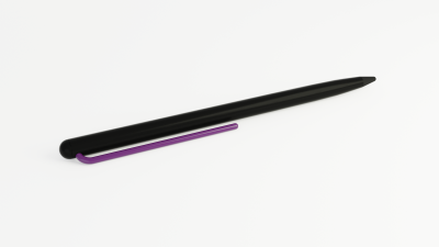 Карандаш Pininfarina GrafeeX с фиолетовым клипом в чехле из переработанной кожи, черный, фиолетовый, алюминий, grafeex (графит), рециклированная кожа