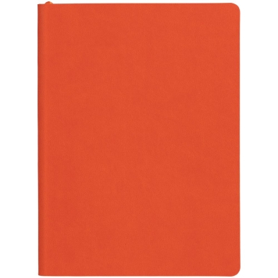 Блокнот Verso в клетку, оранжевый, оранжевый, кожзам