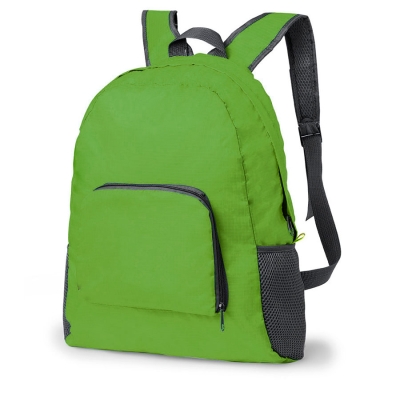 Рюкзак складной MENDY, зеленый, 43х32х12 см, 100% полиэстер , зеленый, полиэстер, рипстоп