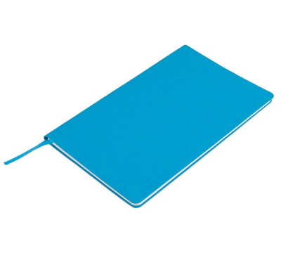 Бизнес-блокнот "Audrey", 130х210 мм, голубой, кремовая бумага, гибкая обложка, в линейку, голубой, pu velvet
