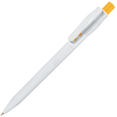 DUO, ручка шариковая, желтый/белый, пластик