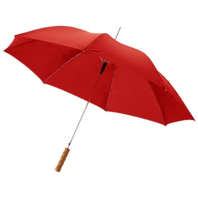 Автоматический зонт Lisa 23" с деревянной ручкой, красный, полиэстер