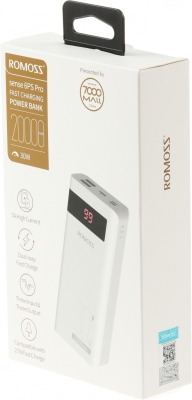 Мобильный аккумулятор Romoss Sense 6PS Pro 20000mAh QC3.0/PD3.0 3A белый