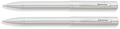 Набор FranklinCovey Greenwich: шариковая ручка и карандаш 0.9мм. Цвет - хромовый., серебристый, латунь, нержавеющая сталь