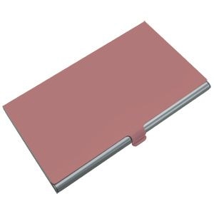 Визитница "Коралл"; 9,4х6х0,5 см; металл; лазерная гравировка, тампопечать, розовый