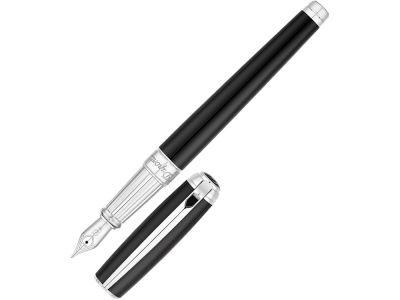 Ручка перьевая «NEW LINE D Large», черный, серебристый, металл