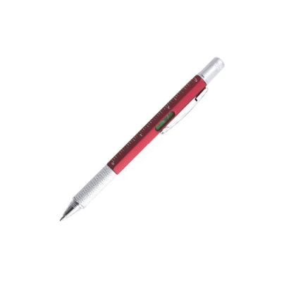 Ручка с мультиинструментом SAURIS, красный, пластик, металл, красный, пластик, металл