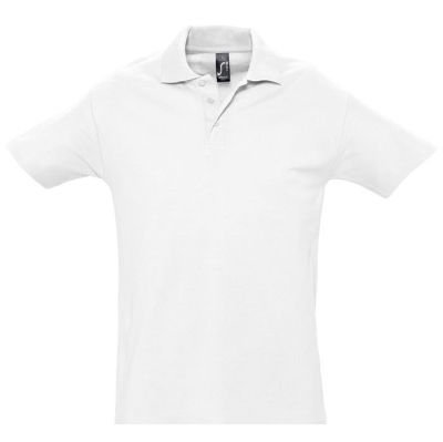 Рубашка поло мужская SPRING II, белый, 3XL, 100% хлопок, 210/м2, белый, гребенной хлопок 100%, плотность 210 г/м2, пике