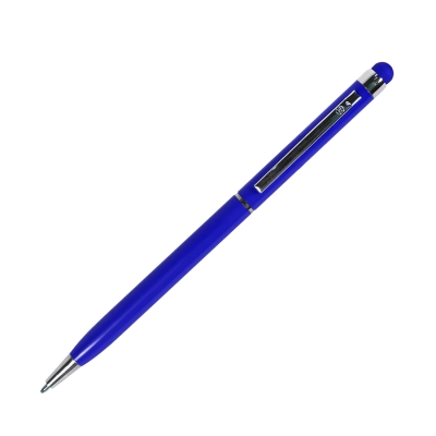 TOUCHWRITER, ручка шариковая со стилусом для сенсорных экранов, синий/хром, металл  , синий, алюминий