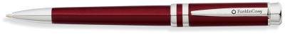 Шариковая ручка FranklinCovey Freemont. Цвет - красный., красный, латунь, нержавеющая сталь