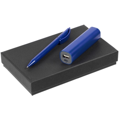 Набор Pen Power, синий, синий, аккумулятор - пластик; коробка - переплетный картон; ручка - пластик