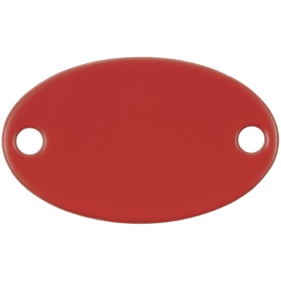 Шильдик металлический Alfa Oval, красный, красный