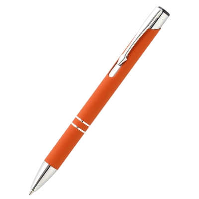 Ручка металлическая Molly софт-тач, оранжевая, оранжевый
