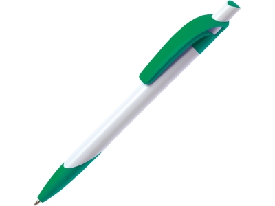 Ручка пластиковая шариковая «Тироль», зеленый, белый, пластик