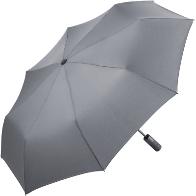 Зонт складной Profile, серый, серый, сталь, купол - эпонж; ручка - пластик; каркас - стеклопластик