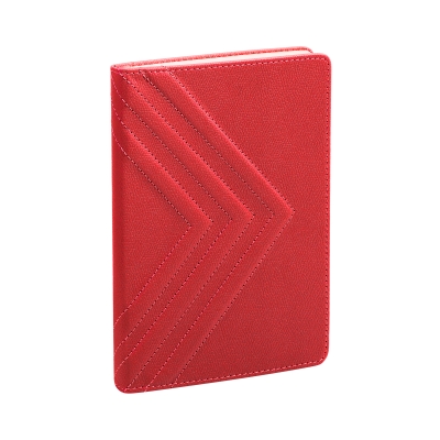 Ежедневник недатированный "Тоскана" с 3d-обложкой, А5, красный, кожзам
