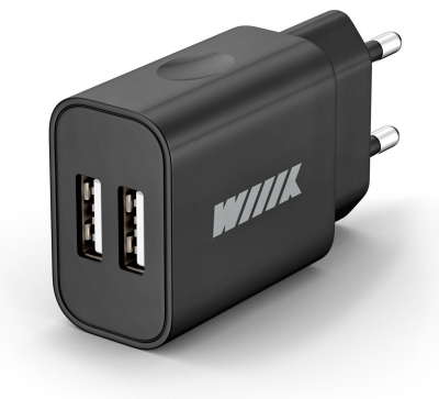 Сетевое зар./устр. Wiiix UNN-1-2-02 2.4A 2xUSB универсальное черный, пластик Сетевое зар./устр. Wiiix UNN-1-2-02 2.4A 2xUSB универсальное черный, пластик