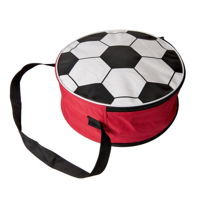 Сумка футбольная; красный, D36 cm; 600D полиэстер, белый, красный, 600d полиэстер