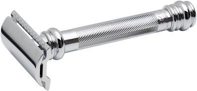 Cтанок Т- образный для бритья MERKUR хромированный, длинная ручка, лезвие в комплекте (1 шт), серебристый, металл
