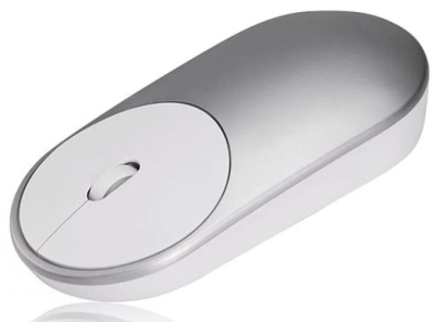 Мышь беспроводная Xiaomi Mi Portable Mouse, серебро матовое, серебро матовое, металл