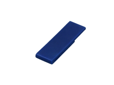 USB 2.0- флешка промо на 16 Гб в виде скрепки, синий, пластик