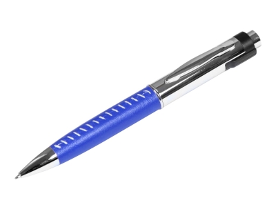 USB 2.0- флешка на 16 Гб в виде ручки с мини чипом, серебристый, кожзам