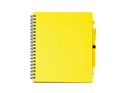 Блокнот LEYNAX с шариковой ручкой, желтый