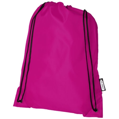 Рюкзак со шнурком Oriole из переработанного ПЭТ, розовый