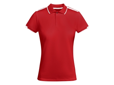 Рубашка-поло «Tamil» женская, белый, красный, полиэстер