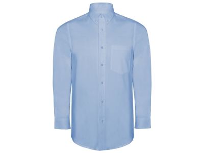 Рубашка с длинным рукавом «Oxford», мужская, голубой, полиэстер, хлопок