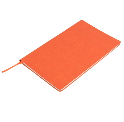 Бизнес-блокнот "Audrey", 130х210 мм, оранжевый, кремовая бумага, гибкая обложка, в линейку, оранжевый, pu velvet