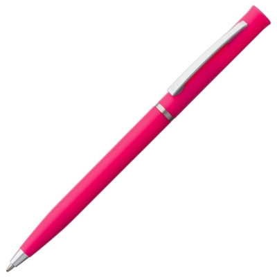 Ручка шариковая Euro Chrome, розовая, розовый, пластик; металл
