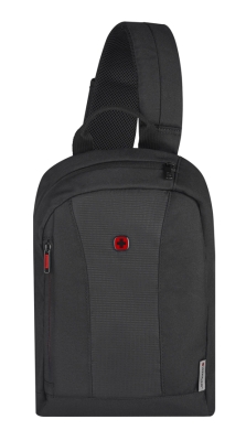 Рюкзак WENGER с одним плечевым ремнём, чёрный, полиэстер, 7x36x23 см, черный