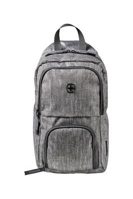 Рюкзак WENGER с одним плечевым ремнем, темно-cерый, полиэстер, 19 х 12 х 33 см, 8 л, серый