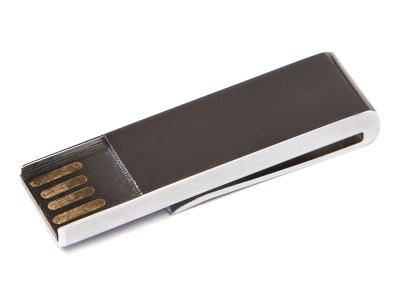 USB 2.0- флешка на 8 Гб в виде зажима для купюр, серебристый, металл