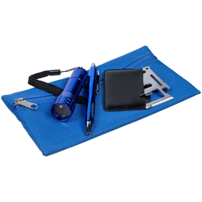 Набор Handy Part, синий, синий, фонарь - алюминий; мультитул - нержавеющая сталь, искусственная кожа; ручка - пластик