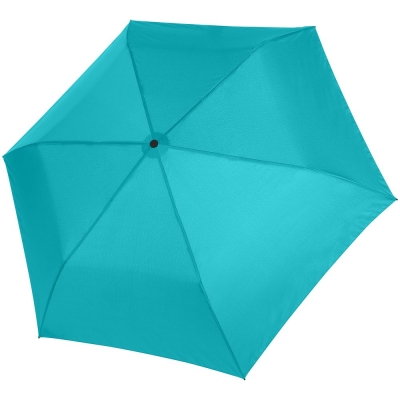 Зонт складной Zero 99, голубой, голубой, купол - эпонж, 190t; рама - алюминий; спицы - карбон, алюминий; ручка - пластик