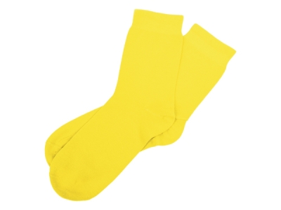 Носки однотонные «Socks» женские, желтый, пластик, эластан, хлопок