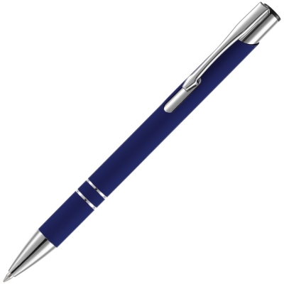 Ручка шариковая Keskus Soft Touch, темно-синяя, синий