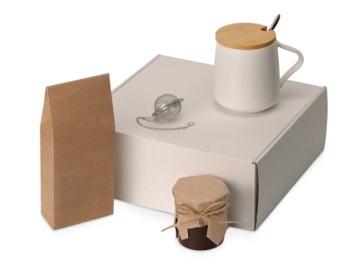 Подарочный набор для праздничной чайной церемонии «Tea Celebration», белый, серебристый, металл, керамика