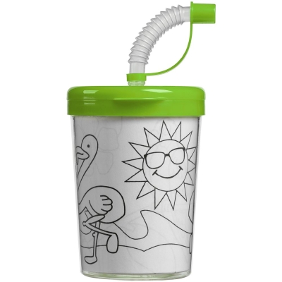 Детский стакан-раскраска «Передвижник», зеленый, зеленый, пластик