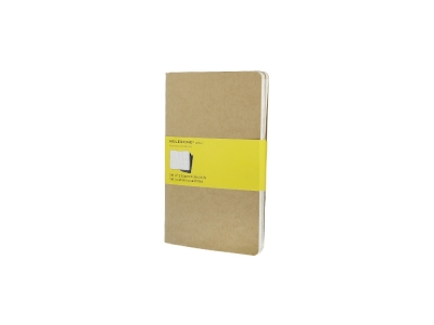 Набор записных книжек А5 Cahier (в клетку), бежевый, картон, бумага