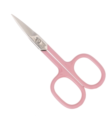 Ножницы Dewal Beauty маникюрные для ногтей 9 см, розовый, розовый
