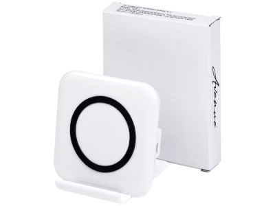 Беспроводное зарядное устройство-подставка для смартфона «Catena», белый, пластик