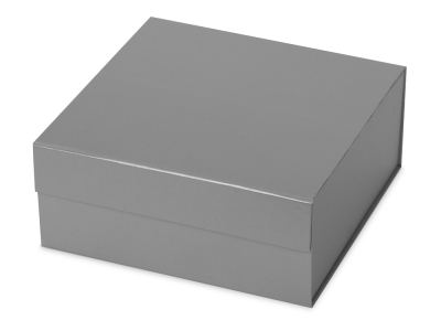 Коробка разборная на магнитах, серебристый, картон, бумага