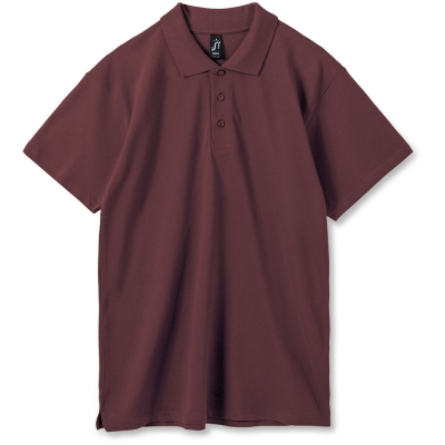 Рубашка поло мужская Summer 170, бордовая, бордовый, хлопок