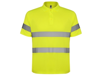 Рубашка поло со светоотражающими полосами «Polaris», мужская, желтый, полиэстер