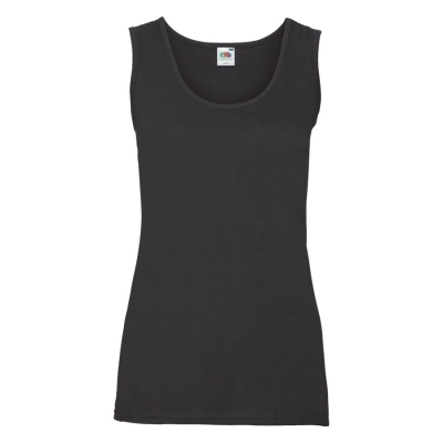 Майка женская "Lady-Fit Valueweight Vest", черный_L, 100% х/б, 165 г/м2, черный, 100% хлопок, 165 г/м2