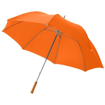 Зонтик-трость Karl 30" с деревянной ручкой, оранжевый, полиэстер