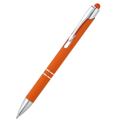 Ручка металлическая Ingrid софт-тач, оранжевая, оранжевый